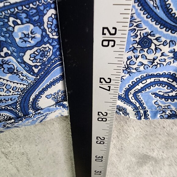 Mens Blue Cremieux Slim Fit Paisley Shirt Button Down 100% Cotton Size XL - Picture 7 of 8